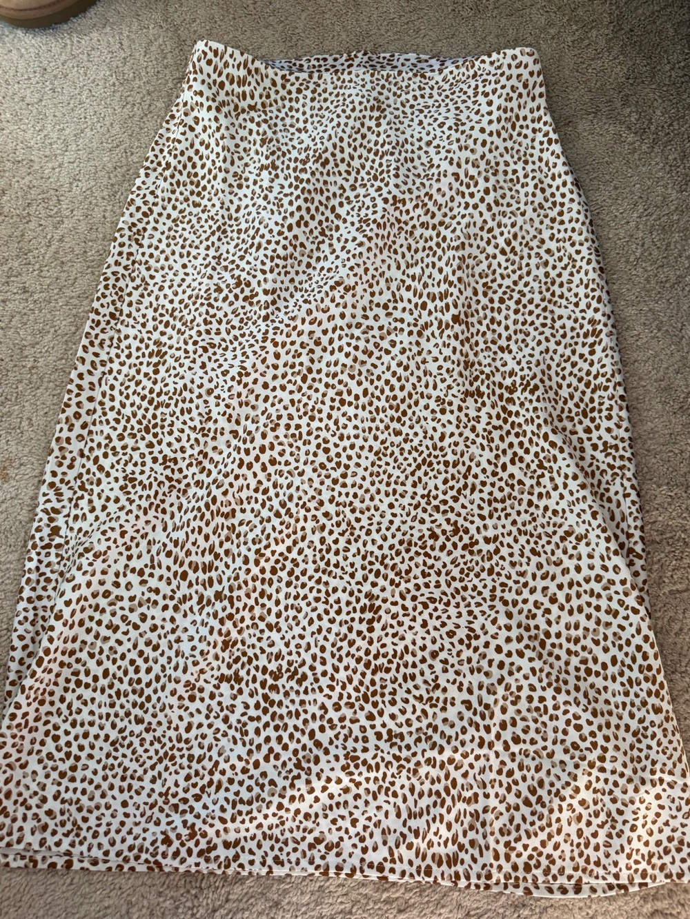 J.Crew Girls' Brown and White Leopard Print Elastic Waist Skirt
